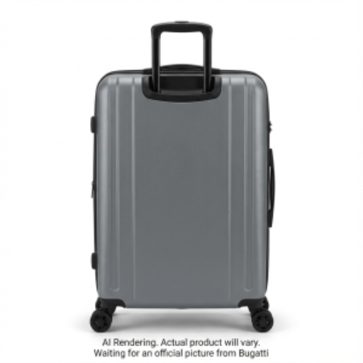 Bugatti Wellington Hardside Luggage ? 28" Large Spinner Vegan Leather Trim Grey