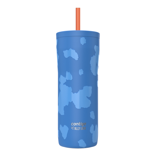Contigo x Ally Love Streeterville 2.0 Stainless Steel Tumbler with Straw, 24 oz (709 mL), Stellar Jay