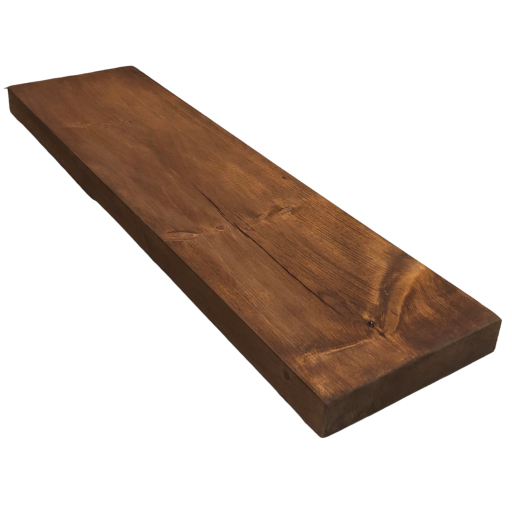 Solid Wood Shelf 48"L x 8"D x 2"T Whiskey Brown