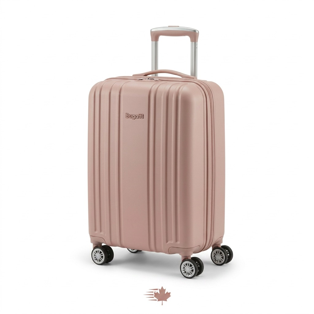 A high-resolution product shot of the Bugatti Blush Carry-On Luggage, with an accurate shape, logo, and finish.