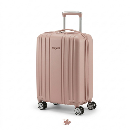 A high-resolution product shot of the Bugatti Blush Carry-On Luggage, with an accurate shape, logo, and finish.