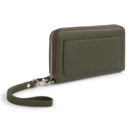 Bugatti Essential Pebble Grain Vegan Leather Wallet in Green - Slim Bifold Organization for the Ethical Professional
