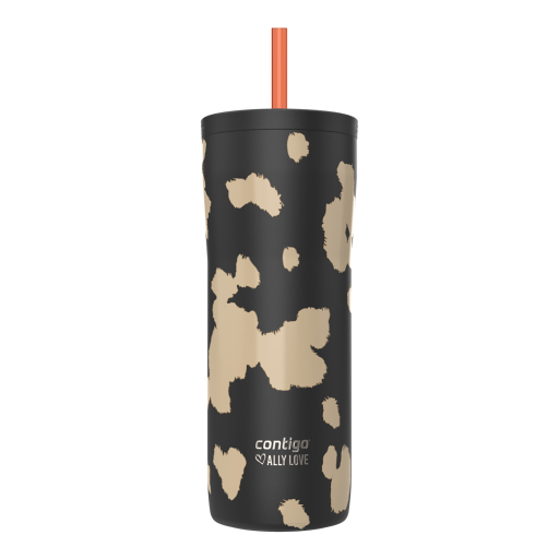 Contigo x Ally Love Streeterville 2.0 Stainless Steel Tumbler with Straw, 24 oz (709 mL), Licorice