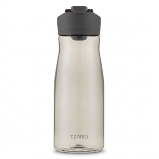 High-resolution pure white backgound product shot of the 32oz charcoal-tinted Contigo Cortland 2.0.