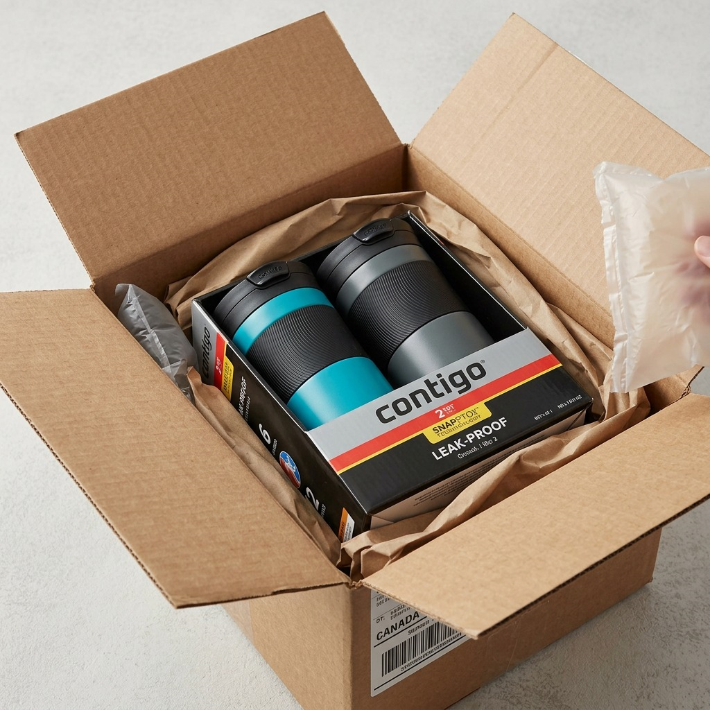 Visual confirmation image for the Contigo Byron 2-pack showing protective shipping packaging.